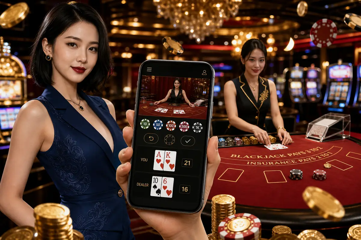 lanbet Blackjack ဒိုင်နှင့် ကစားသမား
